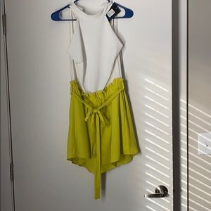 Fashion Nova Paperbag romper-Citrus